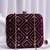  wine based sequins embroidery clutch bag for wonen with detachable strap