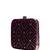  wine based sequins embroidery clutch bag for wonen with detachable strap