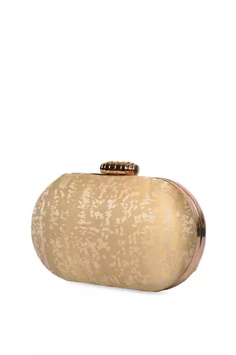 beige textured box clutch bag for women