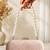  soft peach chevron pattern festive embroidery clutch