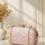  soft peach chevron pattern festive embroidery clutch