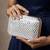  elegant ivory sequin box clutch bag for women