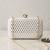  elegant ivory sequin box clutch bag for women