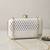  elegant ivory sequin box clutch bag for women