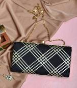  embroidered box clutch bag for women