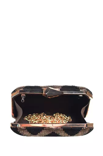  embroidered box clutch bag for women