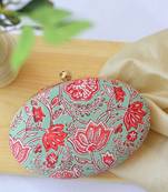  printed box clutch bag for women