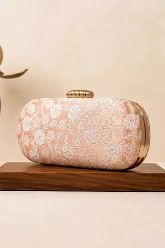   embroidered box clutch bag for women