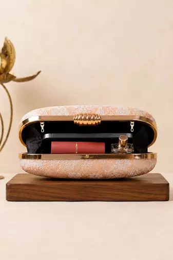   embroidered box clutch bag for women