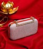   embellished box clutch bag for women