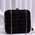   black based thread work embroidery clutch bag for wonen with detachable strap