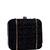   black based thread work embroidery clutch bag for wonen with detachable strap