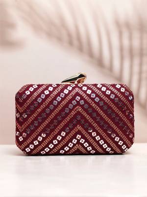   embroidered box clutch bag for women 1