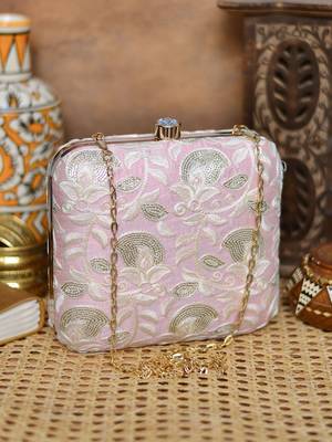   embroidered box clutch bag for women 1