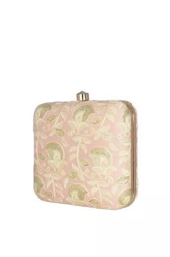   embroidered box clutch bag for women