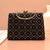   black based silver sequins embroidery clutch bag for women with detachble strap