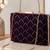 purple based sequins pattern embroidery clutch bag for women with detachble strap