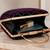 purple based sequins pattern embroidery clutch bag for women with detachble strap