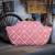  women pink & white embroidered box clutch bag for women with detachble strap