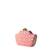   women pink & white embroidered box clutch bag for women with detachble strap