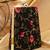   black based pink floral embroidery clutch bag for women