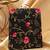   black based pink floral embroidery clutch bag for women