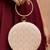   ivory based minimal embroidery clutch bag for women with detachble strap