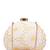 white based yellow thread embroidery party clutch bag for women with detachble strap