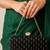   black based sequins embroidery fabric clutch bag for women with detachable chain strap