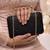   black stylish midnight luxe glitter embroidery clutch bag for women with detachble strap