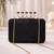   black stylish midnight luxe glitter embroidery clutch bag for women with detachble strap