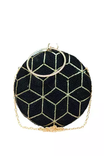   embroidered box clutch bag for women with detachble strap