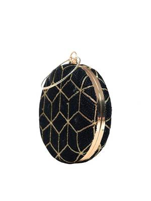   embroidered box clutch bag for women with detachble strap 3