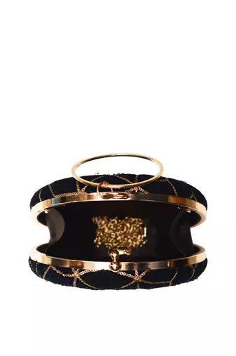   embroidered box clutch bag for women with detachble strap
