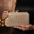  elegant gold sequin box clutch bag for women with detachble strap