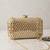  elegant gold sequin box clutch bag for women with detachble strap