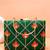  green based orange floral threadwork embroidery clutch bag for women with detachble strap