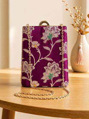  embroidered embellished box clutch 2