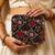  embroidered embellished box clutch