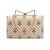  ivory gold stripe floral printed clutch