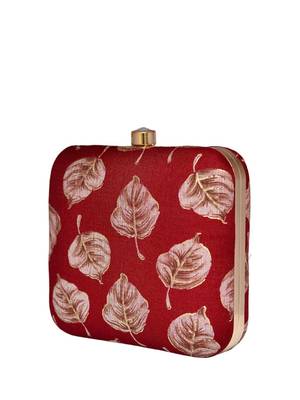  women printed fabric box clutch 3