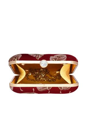 women printed fabric box clutch 4