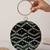  luxurious green & silver sequin embroidery clutch