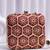  maroon based thread work embroidery clutch bag for wonen with detachable strap