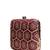 maroon based thread work embroidery clutch bag for wonen with detachable strap