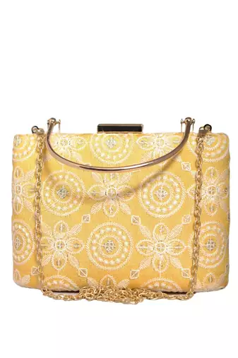  embroidered box clutch bag for women