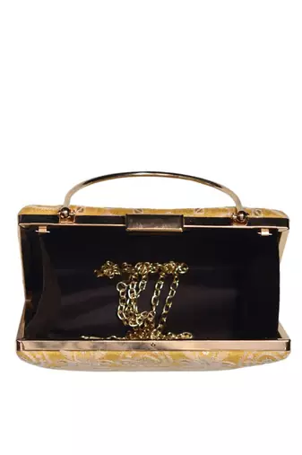  embroidered box clutch bag for women