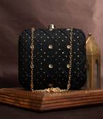  embroidered box clutch bag for women