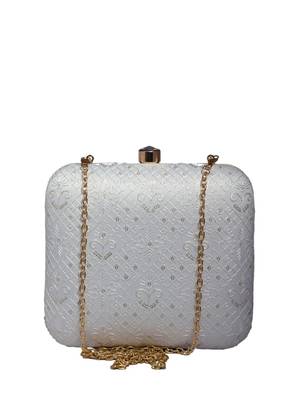  embroidered box clutch bag for women 1