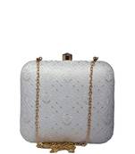  embroidered box clutch bag for women